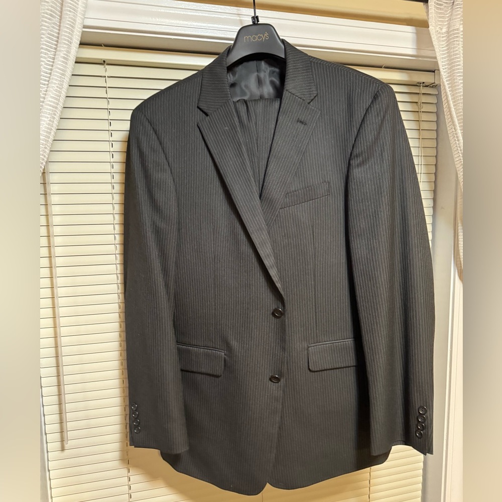 Jones New York Black Pinstripe Suit
